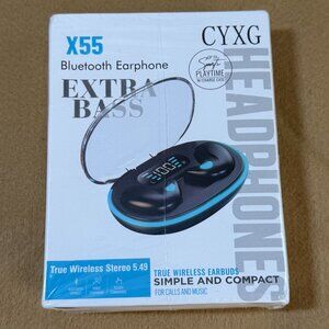 CYXG X55 Bluetooth Earphone True Wireless Extra Bass Headphones Charging Case